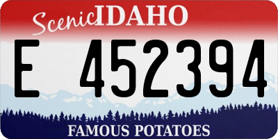 ID license plate E452394