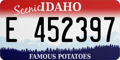ID license plate E452397