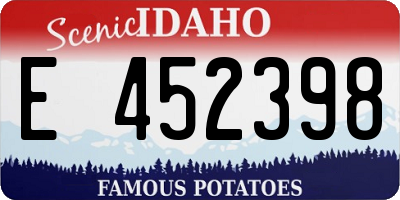 ID license plate E452398