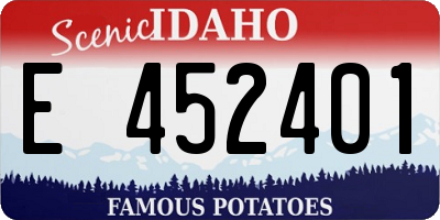 ID license plate E452401