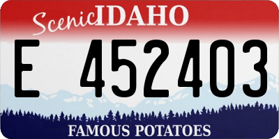 ID license plate E452403