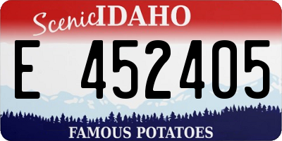 ID license plate E452405