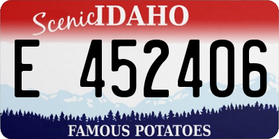 ID license plate E452406
