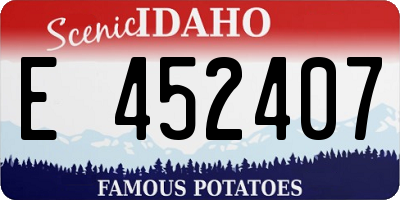 ID license plate E452407