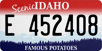ID license plate E452408