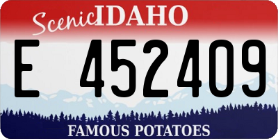 ID license plate E452409