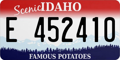 ID license plate E452410