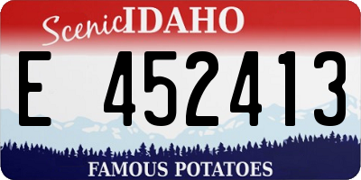 ID license plate E452413
