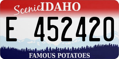 ID license plate E452420