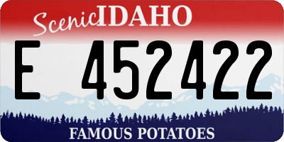 ID license plate E452422