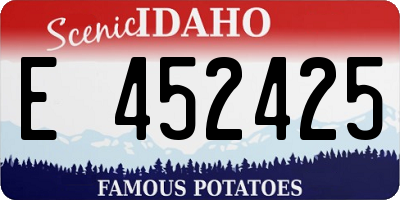 ID license plate E452425