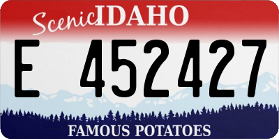 ID license plate E452427