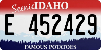 ID license plate E452429