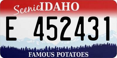ID license plate E452431