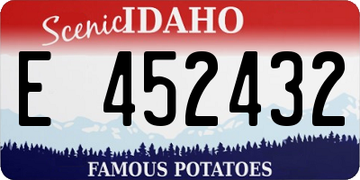 ID license plate E452432