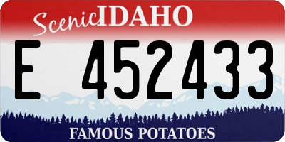 ID license plate E452433