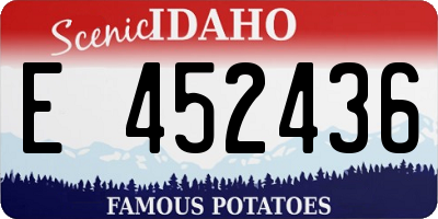 ID license plate E452436