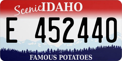 ID license plate E452440