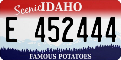 ID license plate E452444