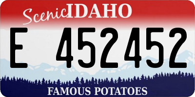 ID license plate E452452