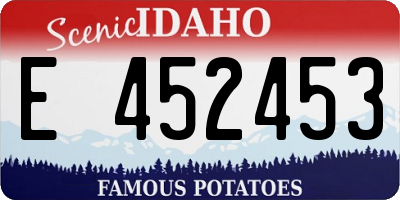 ID license plate E452453