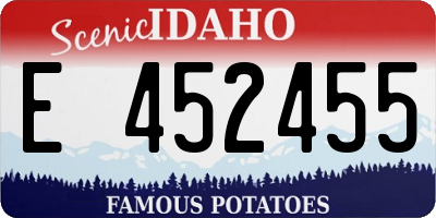 ID license plate E452455