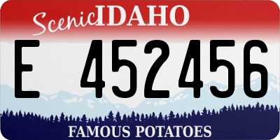 ID license plate E452456