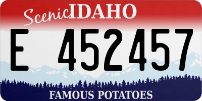 ID license plate E452457