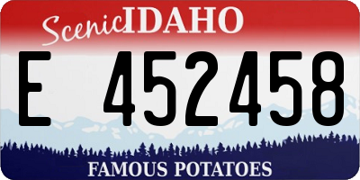 ID license plate E452458