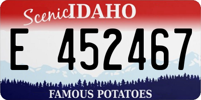 ID license plate E452467