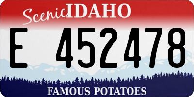 ID license plate E452478