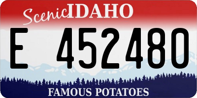 ID license plate E452480