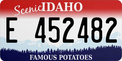 ID license plate E452482