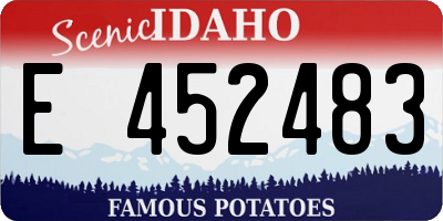 ID license plate E452483