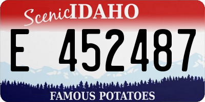 ID license plate E452487