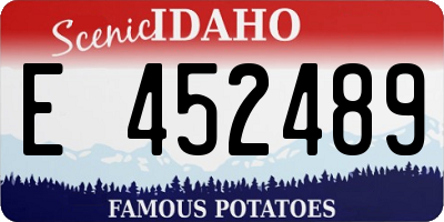 ID license plate E452489
