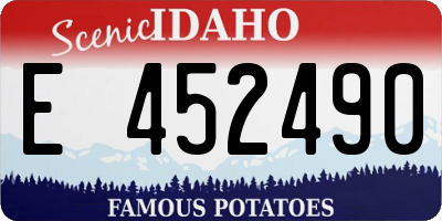 ID license plate E452490