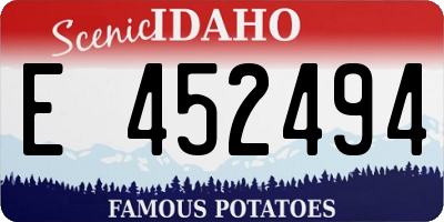 ID license plate E452494