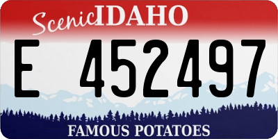ID license plate E452497