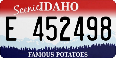 ID license plate E452498