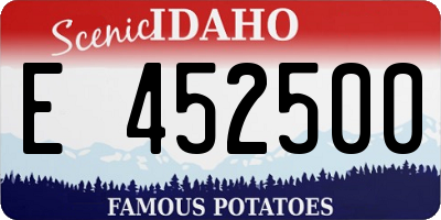 ID license plate E452500