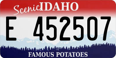 ID license plate E452507