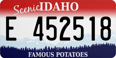 ID license plate E452518