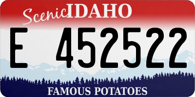 ID license plate E452522