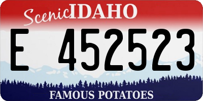 ID license plate E452523