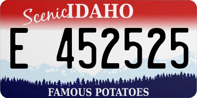 ID license plate E452525