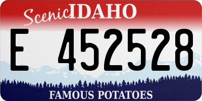 ID license plate E452528