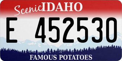 ID license plate E452530