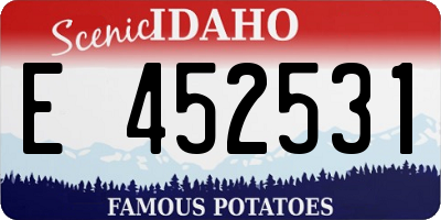 ID license plate E452531