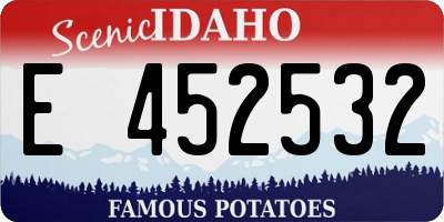 ID license plate E452532